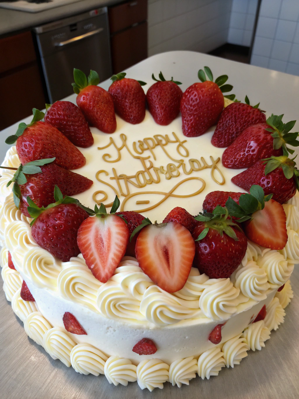 Mother's Day strawberry cake 1