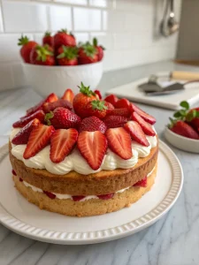 Mother's Day strawberry cake