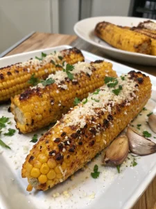 grilled corn ribs garlic parmesan