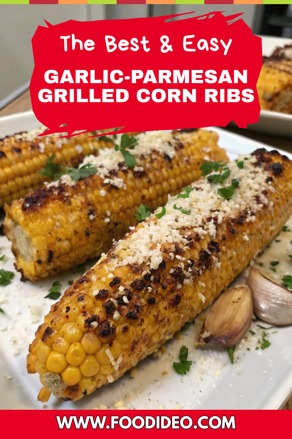 grilled corn ribs garlic parmesan pinterest