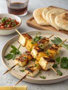 grilled halloumi skewers