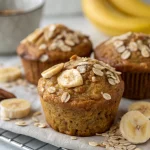 low sugar banana oat muffins 1