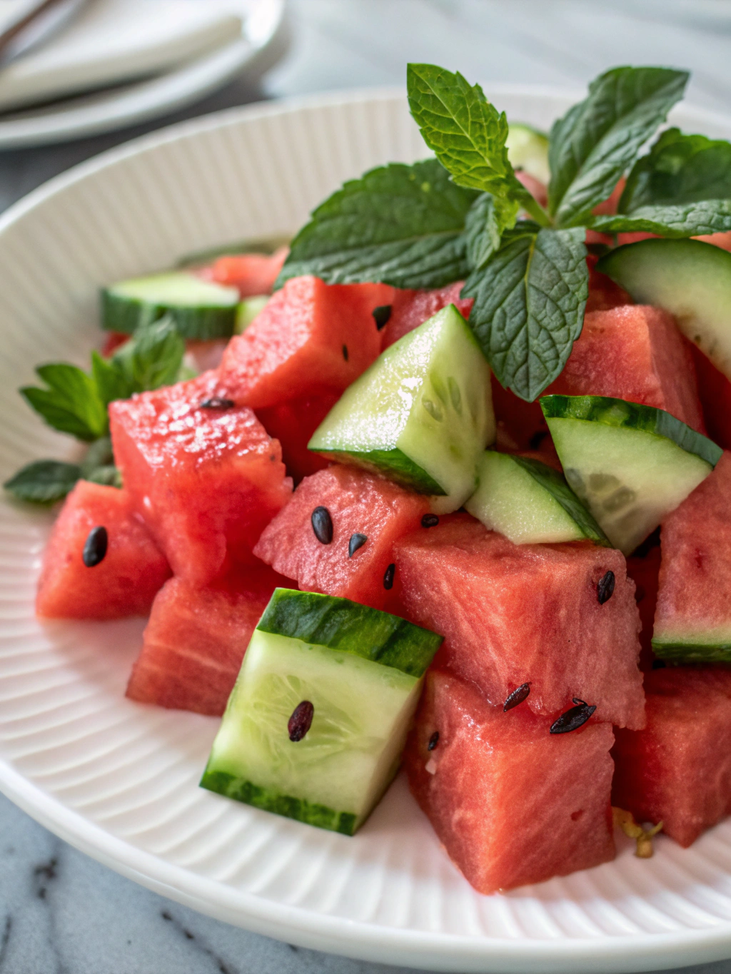 watermelon cucumber salad 1