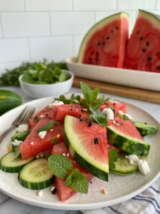 watermelon cucumber salad
